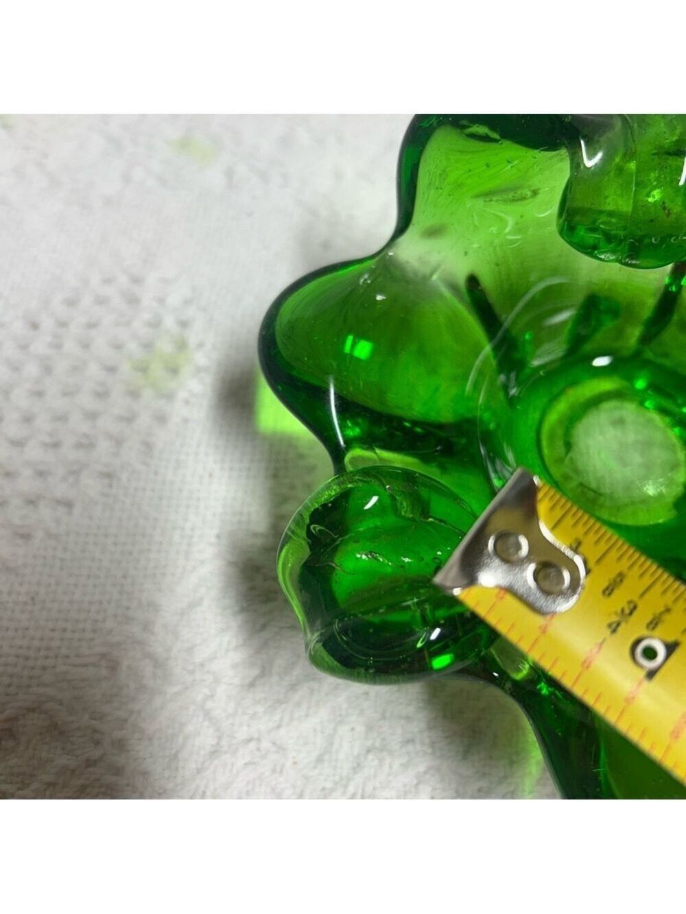 VTG Green Emerald  Sommerso Millefiori Murano Blown Art Glass Bowl Ashtray Italy - Picture 3 of 7